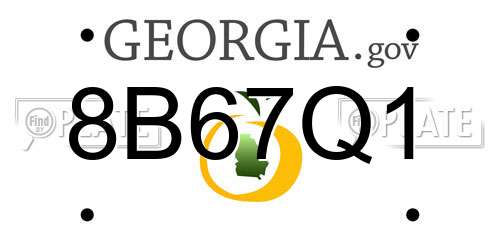 8B67Q1 Georgia License Plate