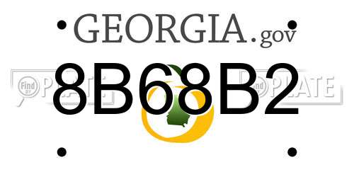 8B68B2 Georgia License Plate