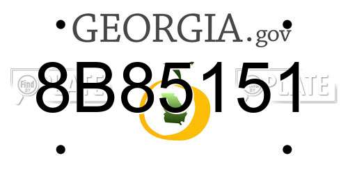 8B85151 Georgia License Plate
