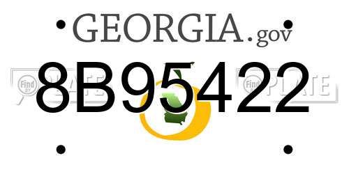 8B95422 Georgia License Plate