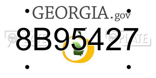 8B95427 Georgia License Plate