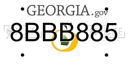8BBB885 Georgia License Plate