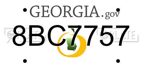 8BC7757 Georgia License Plate