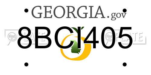8BCI405 Georgia License Plate