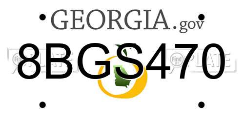 8BGS470 Georgia License Plate