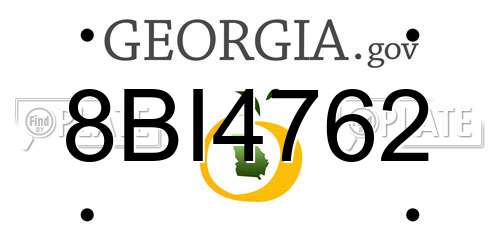 8BI4762 Georgia License Plate