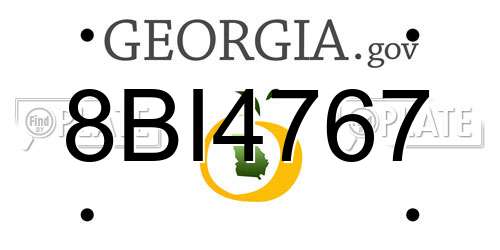 8BI4767 Georgia License Plate