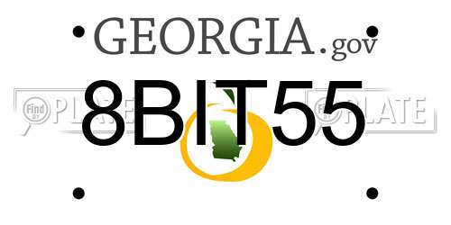 8BIT55 Georgia License Plate