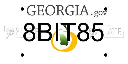 8BIT85 Georgia License Plate