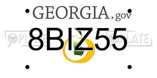8BIZ55 Georgia License Plate