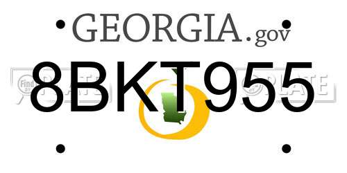 8BKT955 Georgia License Plate