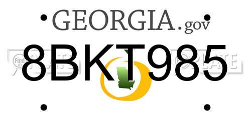 8BKT985 Georgia License Plate