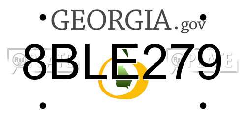 8BLE279 Georgia License Plate