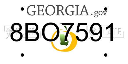 8BO7591 Georgia License Plate