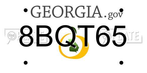 8BQT65 Georgia License Plate