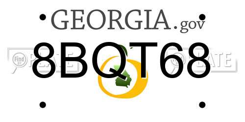 8BQT68 Georgia License Plate