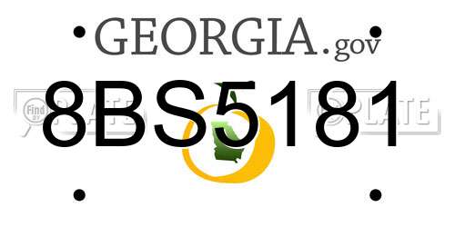 8BS5181 Georgia License Plate