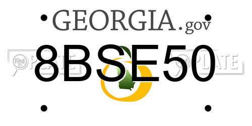 8BSE50 Georgia License Plate