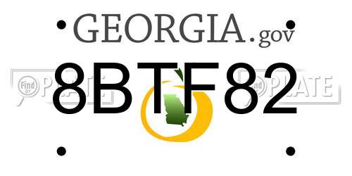 8BTF82 Georgia License Plate
