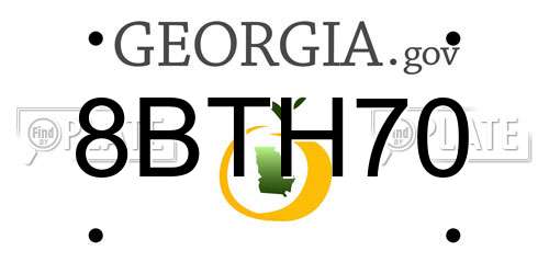 8BTH70 Georgia License Plate
