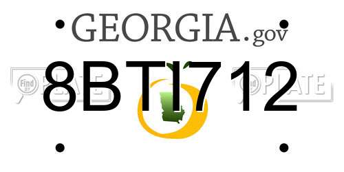 8BTI712 Georgia License Plate