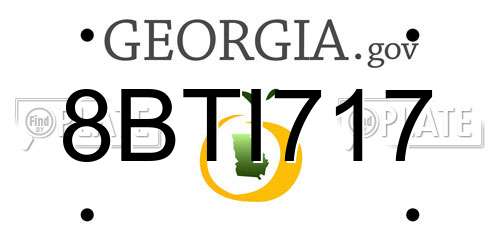 8BTI717 Georgia License Plate