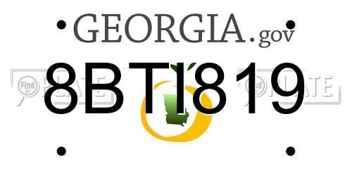 8BTI819 Georgia License Plate