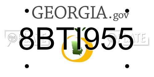 8BTI955 Georgia License Plate