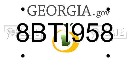 8BTI958 Georgia License Plate