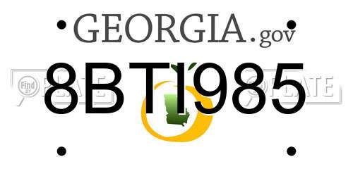 8BTI985 Georgia License Plate