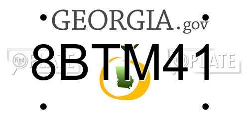 8BTM41 Georgia License Plate