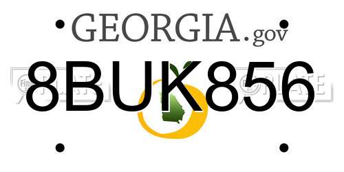 8BUK856 Georgia License Plate