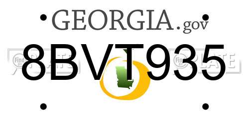 8BVT935 Georgia License Plate