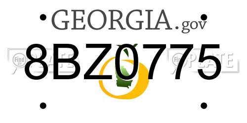8BZ0775 Georgia License Plate
