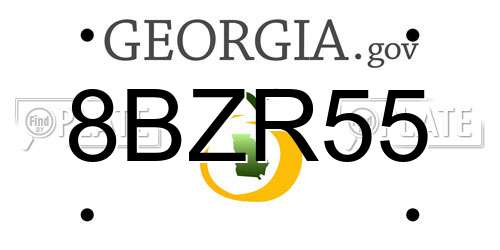 8BZR55 Georgia License Plate