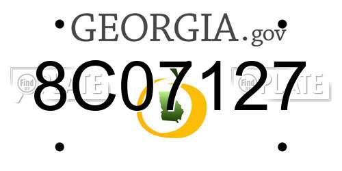 8C07127 Georgia License Plate