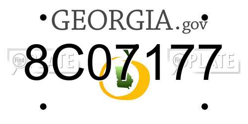 8C07177 Georgia License Plate