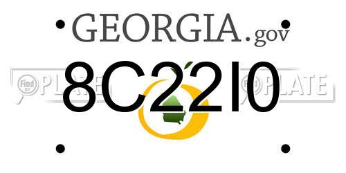 8C22I0 Georgia License Plate