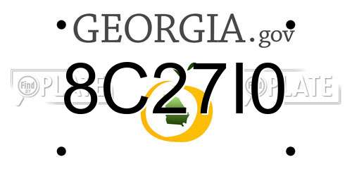 8C27I0 Georgia License Plate