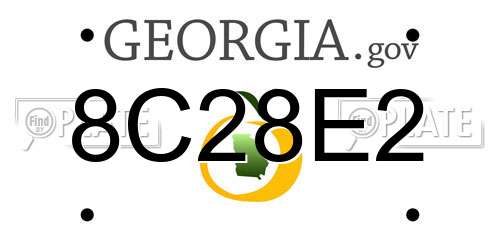 8C28E2 Georgia License Plate