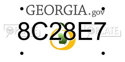 8C28E7 Georgia License Plate