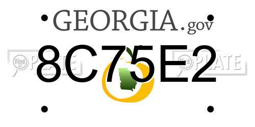 8C75E2 Georgia License Plate