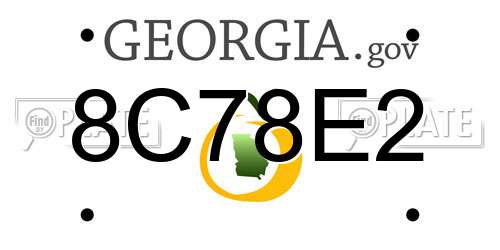 8C78E2 Georgia License Plate