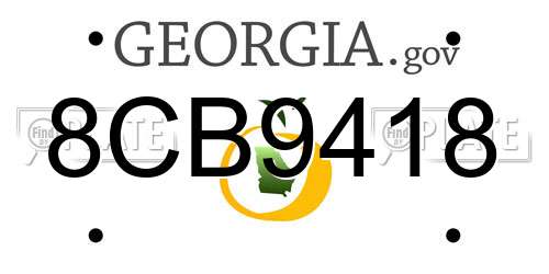8CB9418 Georgia License Plate
