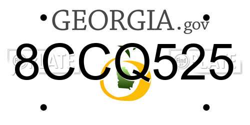 8CCQ525 Georgia License Plate