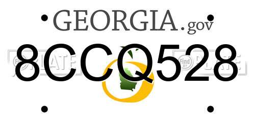 8CCQ528 Georgia License Plate