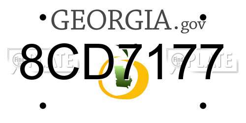 8CD7177 Georgia License Plate