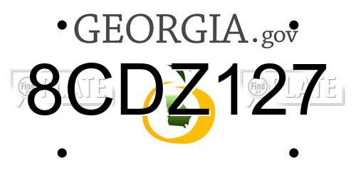 8CDZ127 Georgia License Plate