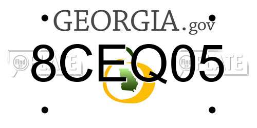 8CEQ05 Georgia License Plate