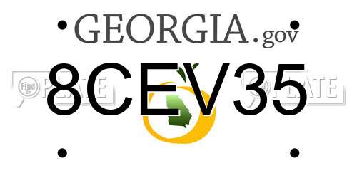 8CEV35 Georgia License Plate